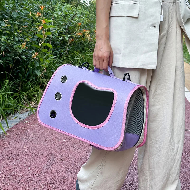 Pawfect Portable Pet Carrier – Foldable & Breathable Bag for Cats & Small Dogs