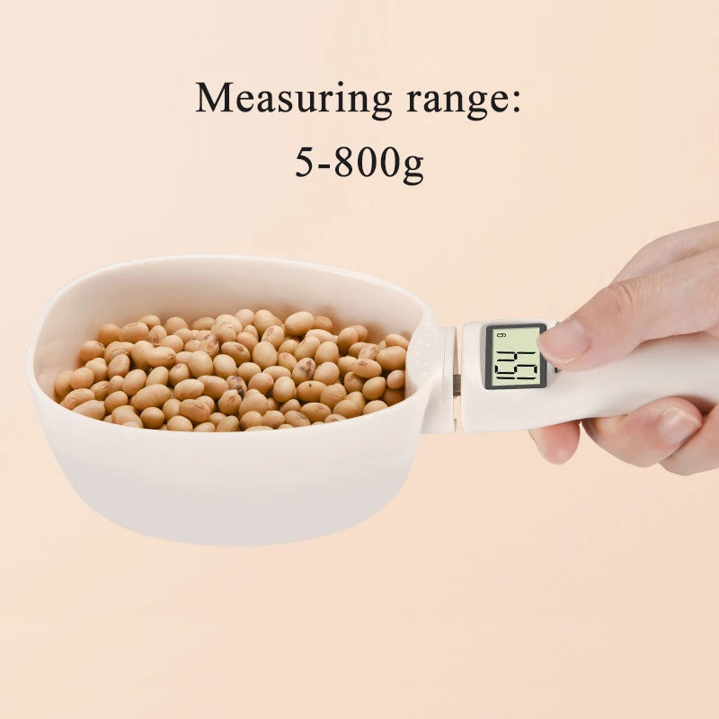 Pawfect Pet Food Measuring Scoop – Digital Scale Spoon for Cats & Dogs